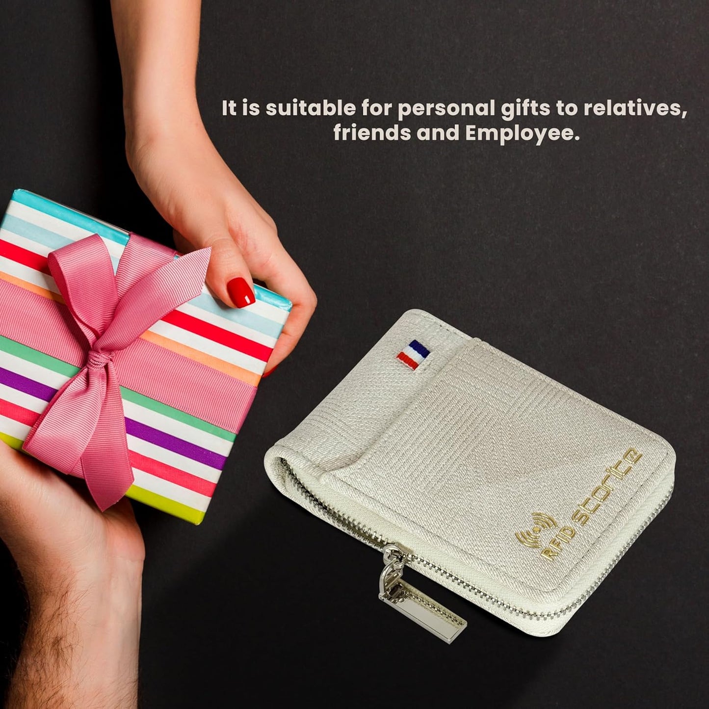 Storite PU Leather 9 Slot Vertical Credit Debit Card