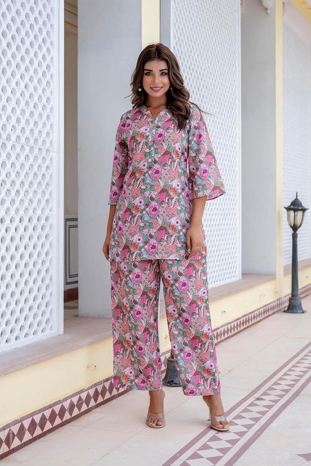 Yashika Women Trendy Printed Cotton Blend Straight