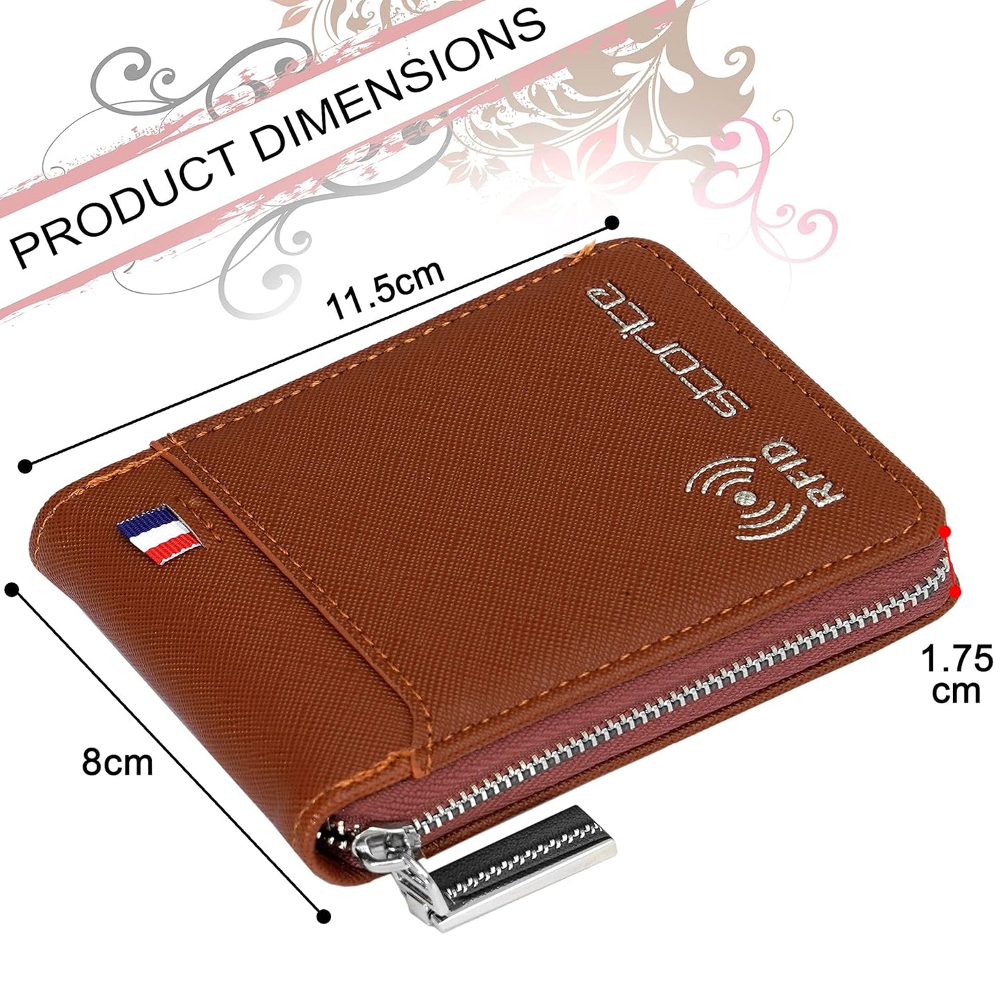Storite PU Leather 9 Slot Vertical Credit Debit Card