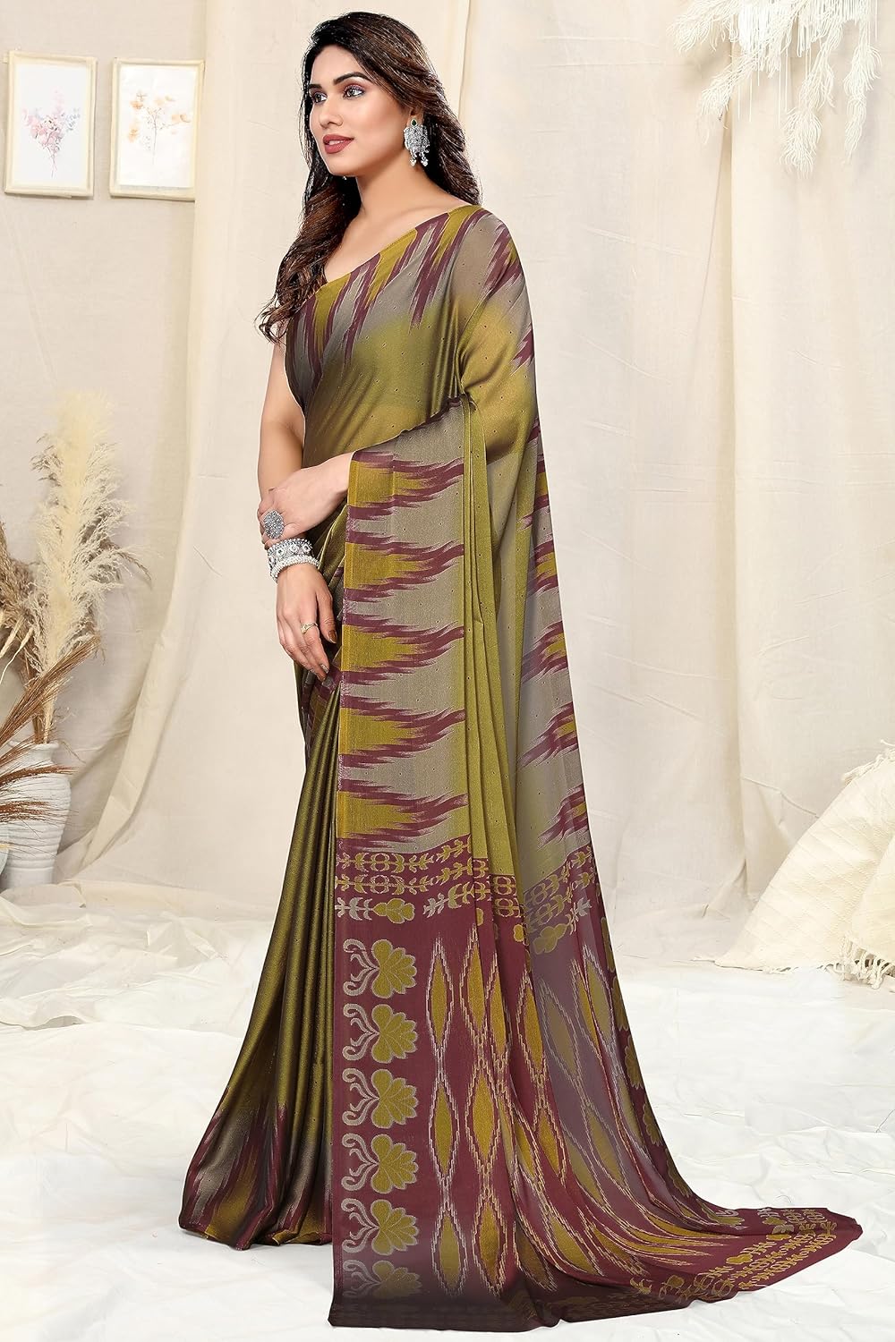 Printed Women's Saree with Blouse Piece