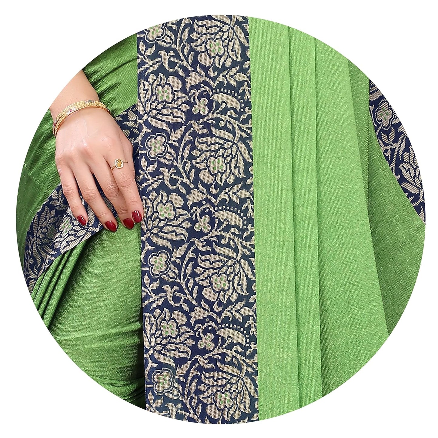 Women's Design Printed Saree with Blouse Piece