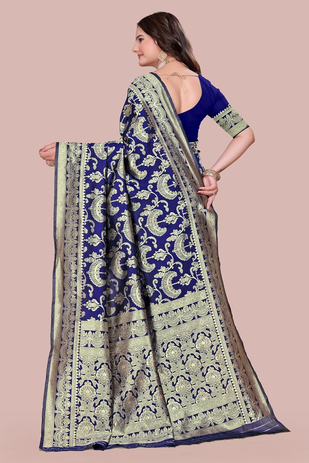 Women's Banarasi Saree Pure Kanjivaram Style Silk Saree