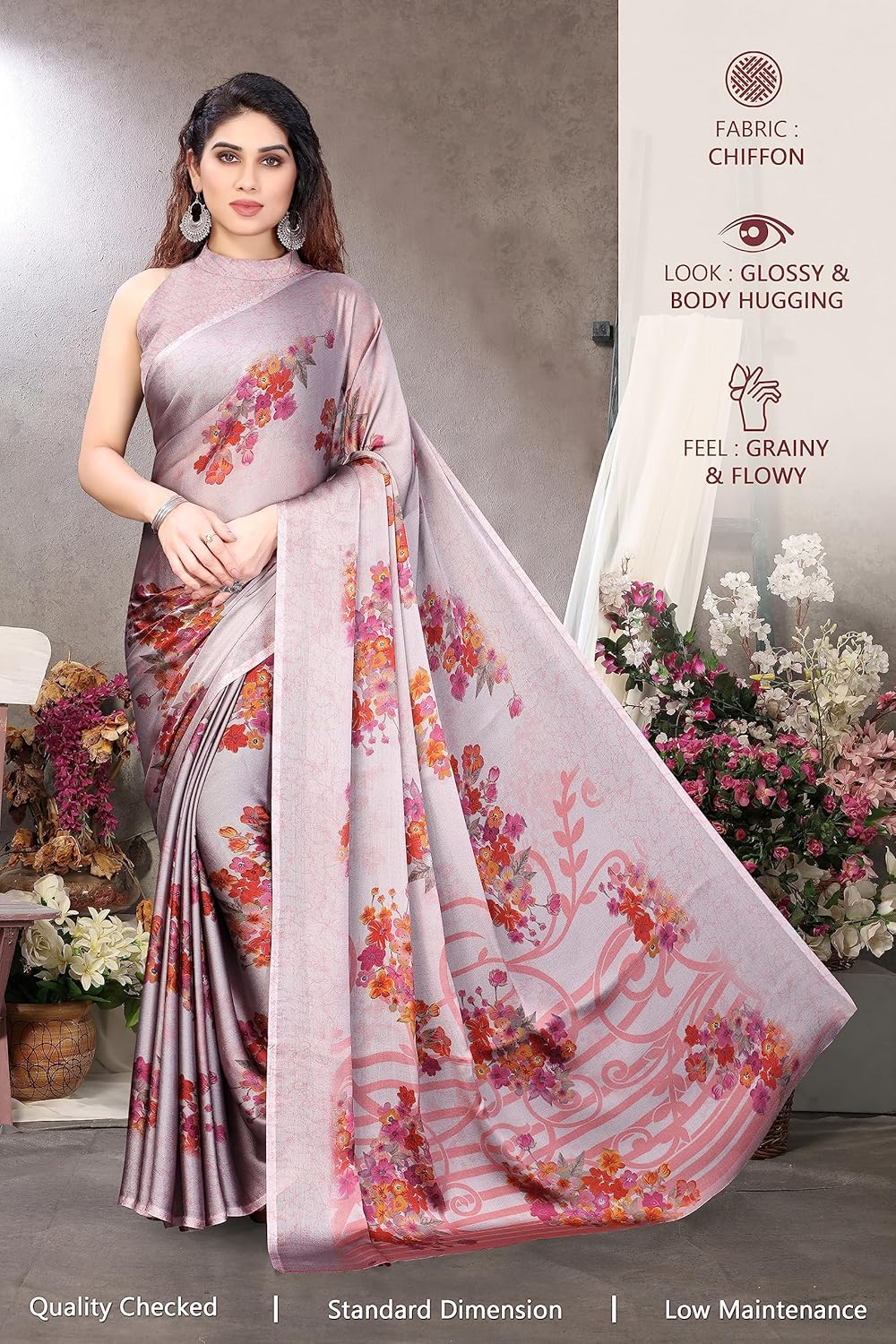 Women's Stylish Saree with Blouse Piece