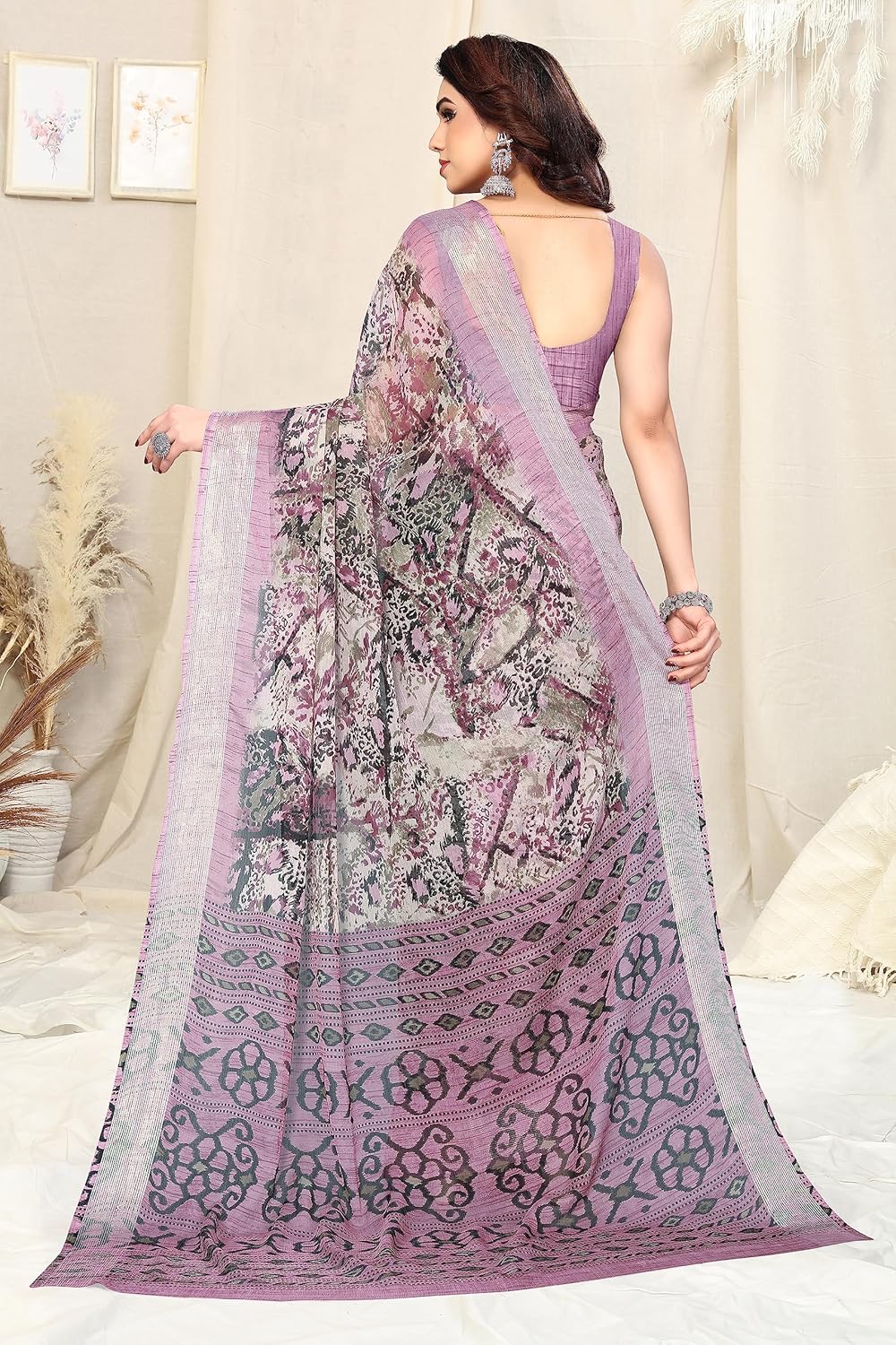MIRCHI FASHION Women's Saree with Blouse Piece