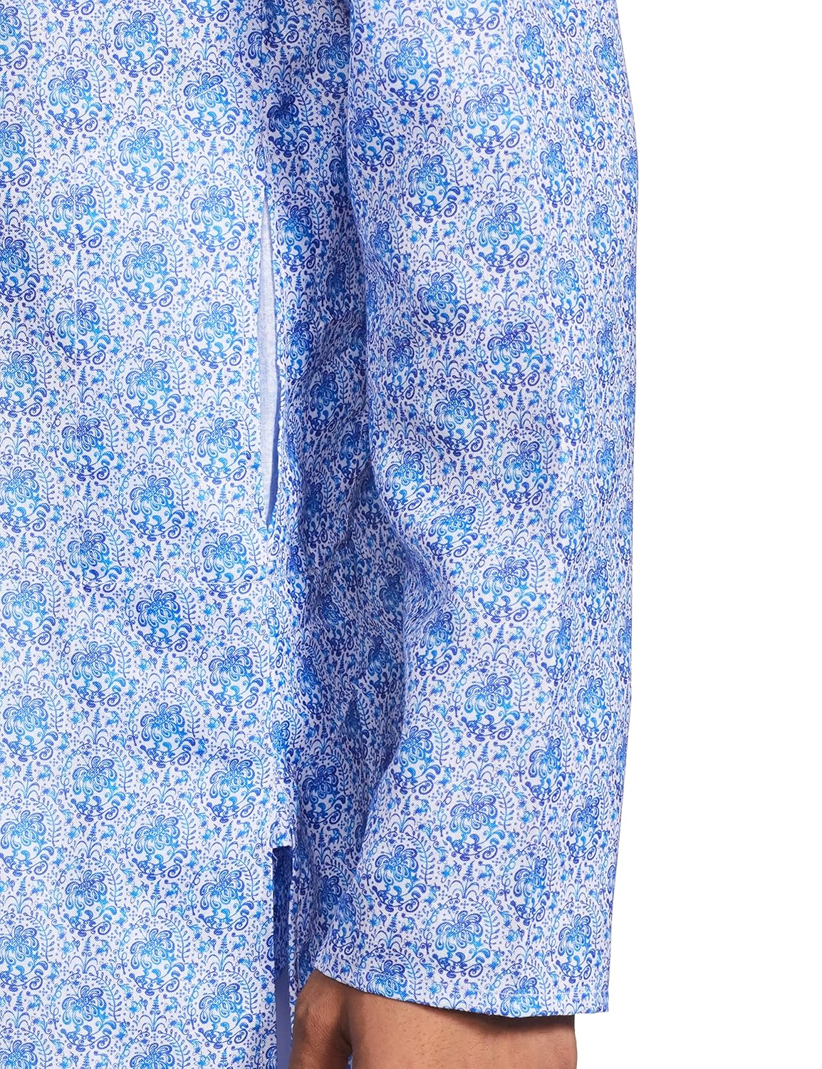 Luxrio Kurta for Men Cotton Blend Long Printed Straight Fit