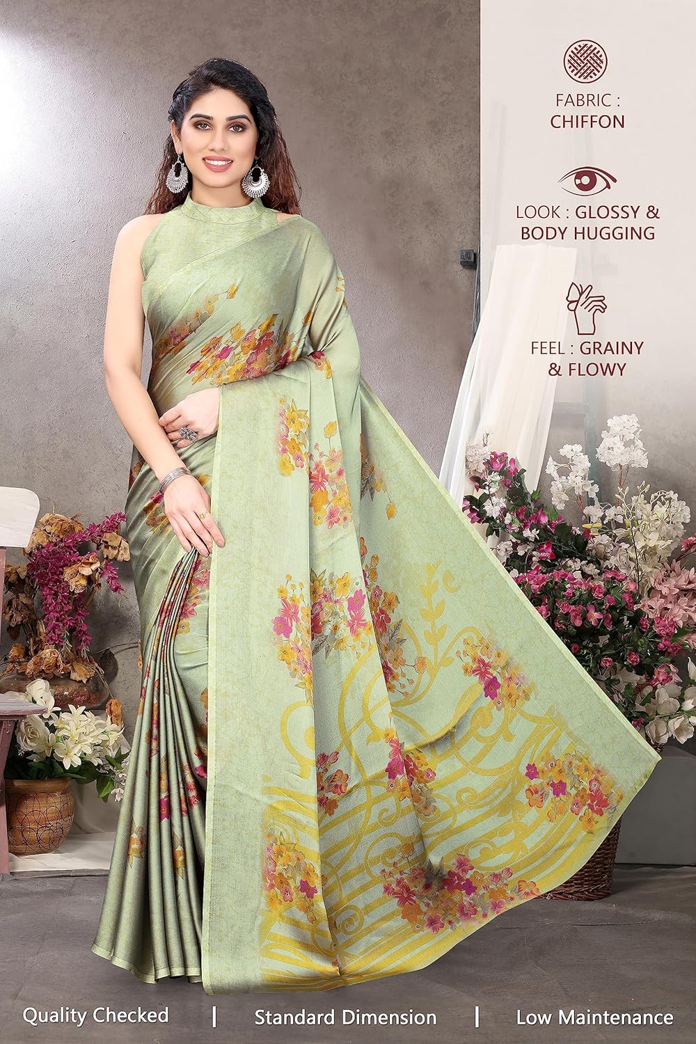 Women's Stylish Saree with Blouse Piece