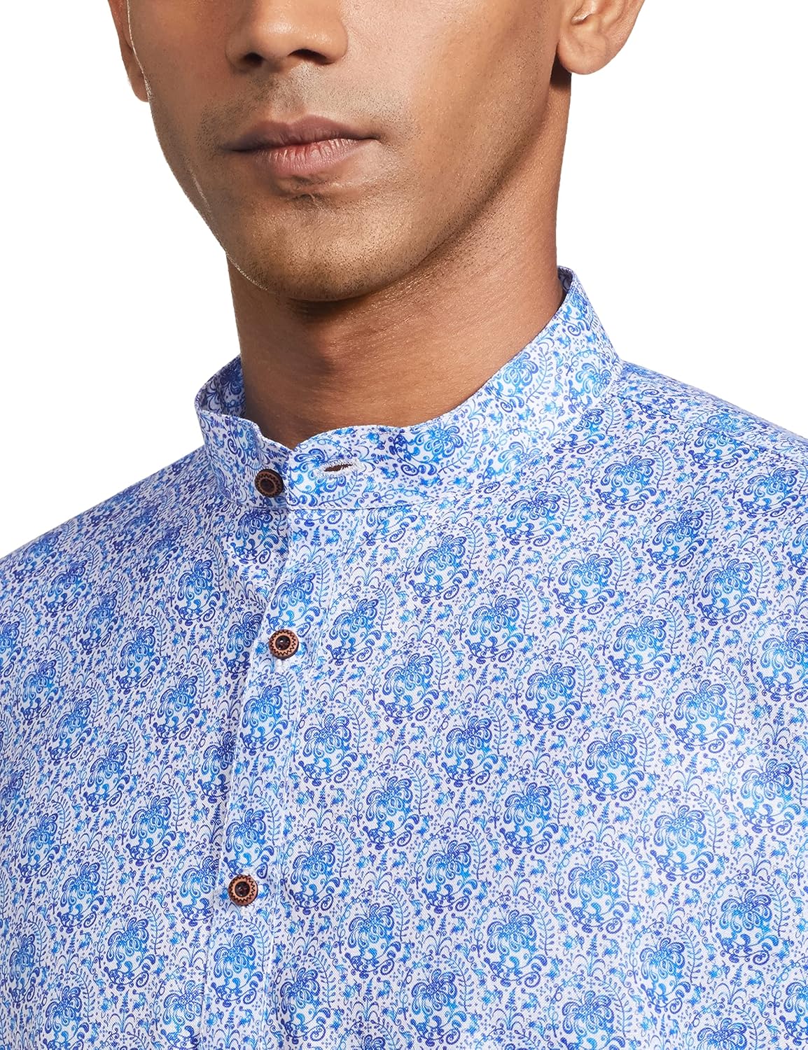Luxrio Kurta for Men Cotton Blend Long Printed Straight Fit