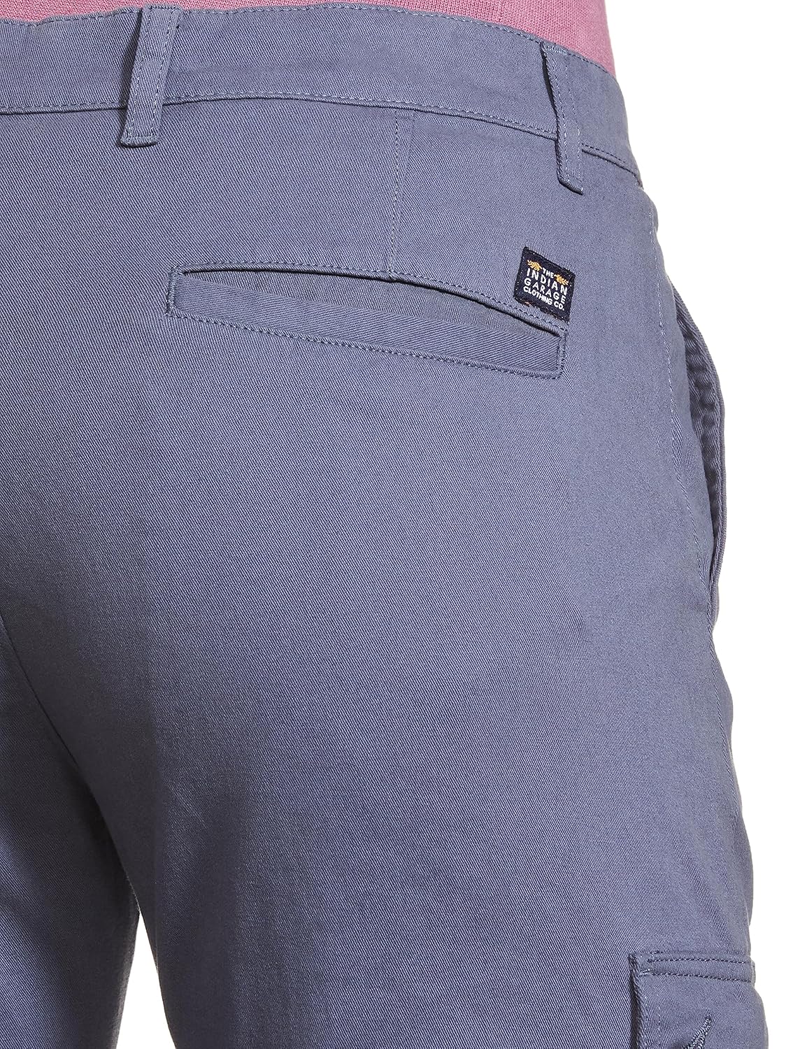 The Indian Garage Co Men's Slim Fit Mid Rise Cargo Pant