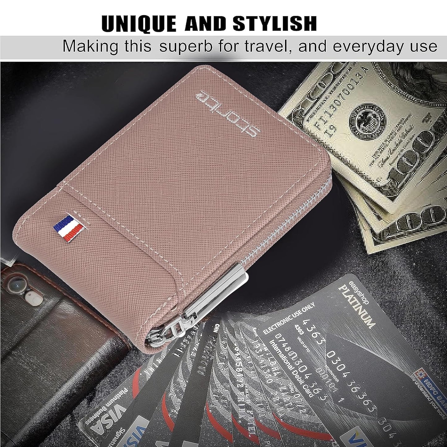 Storite PU Leather 9 Slot Vertical Credit Debit Card
