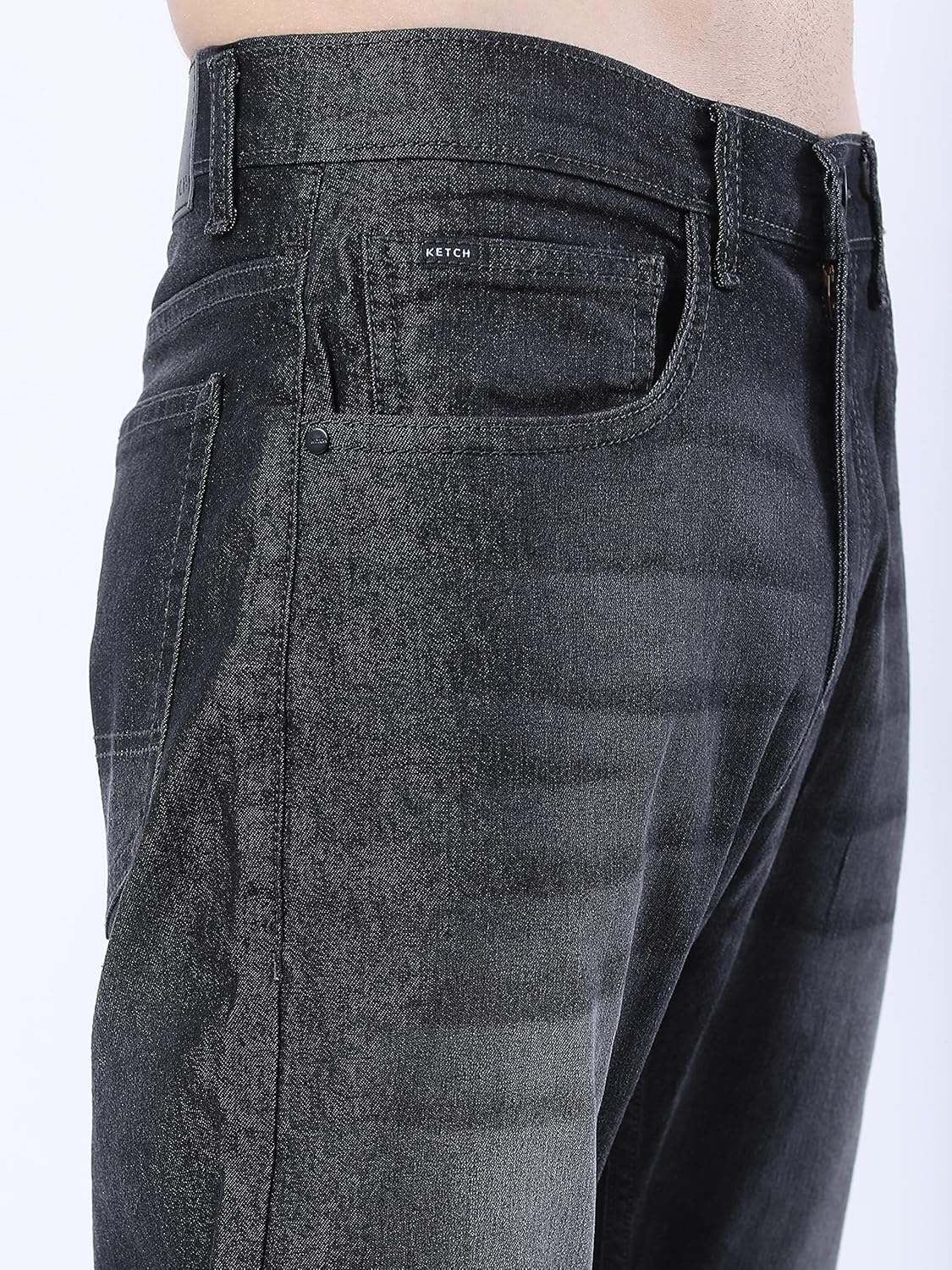 KETCH Men's Stretch Fit Mid Rise Bootcut Mid-Rise