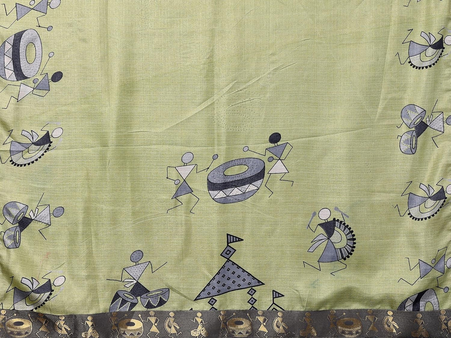 Yashika Women's Printed Kalamkari Art Silk Saree