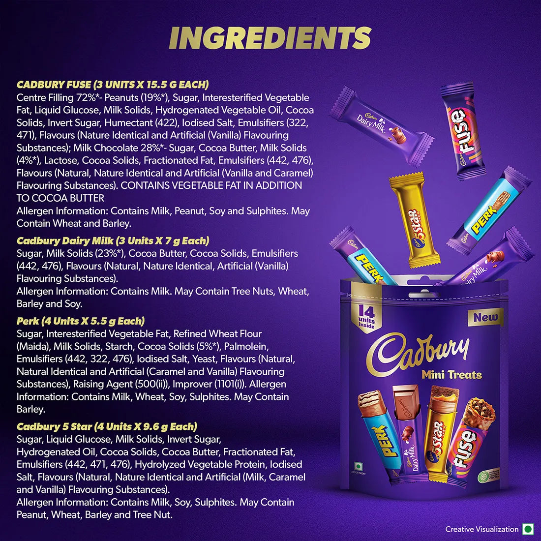 Cadbury Assorted Mini Treats Chocolate Pack