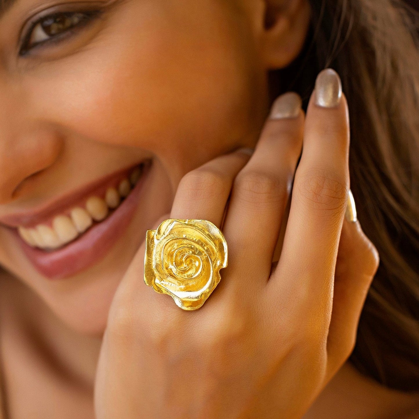 Rose Flower Ring (Adjustable Size)