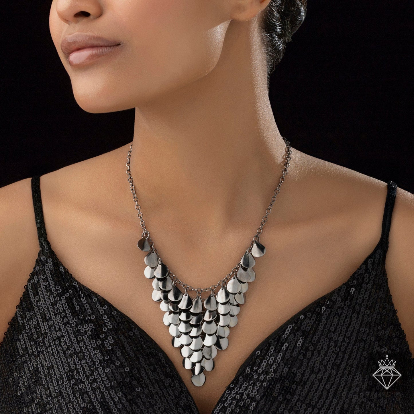 Drop Charm Statement Necklace