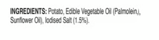 Uncle Chipps Plain Salted Potato Chips 80g