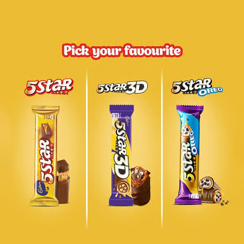 Cadbury 5 Star Mini Treats Filled Bar Chocolate Pack