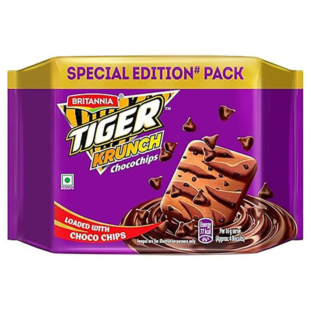 Britannia Tiger Krunch Chocochip Biscuits, 400g