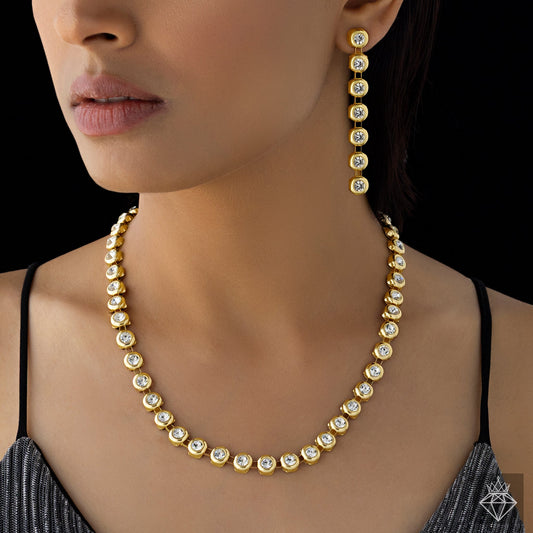 AD Necklace Set With Earrings