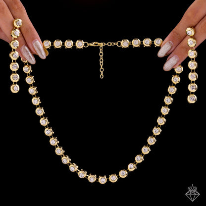 AD Necklace Set With Earrings