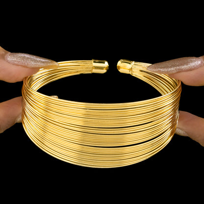 Bold & Gold Layered Bangle Bracelet