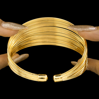 Bold & Gold Layered Bangle Bracelet