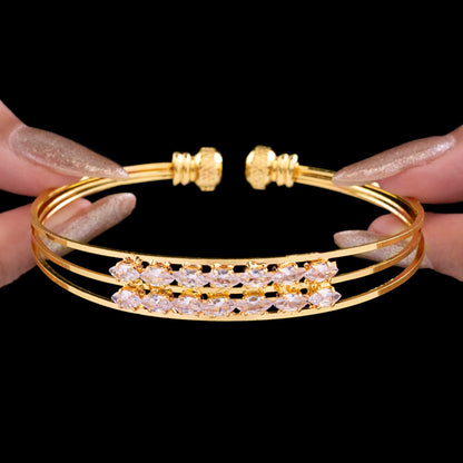 Crystal Double Line Bracelet (Adjustable Size)