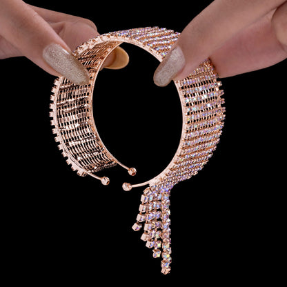 Crystal Bangle Bracelet (Adjustable Size)