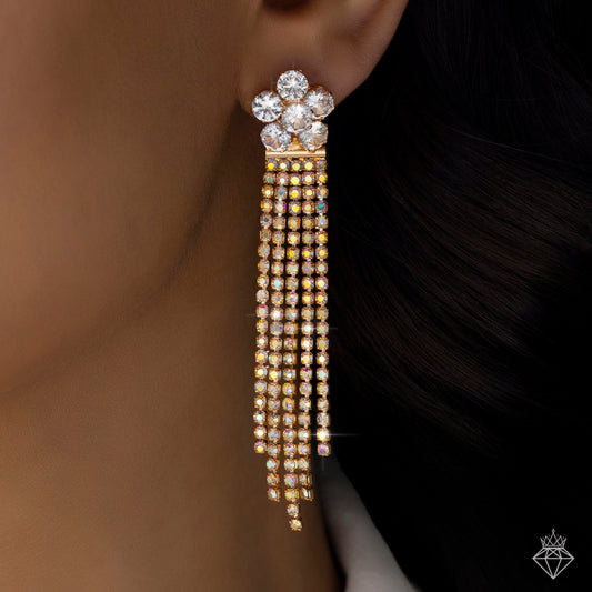 Crystal Flower Danglers