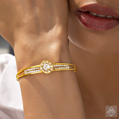 Crystals Bangle Bracelet (Adjustable Size)