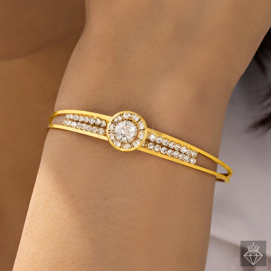 Crystals Bangle Bracelet (Adjustable Size)