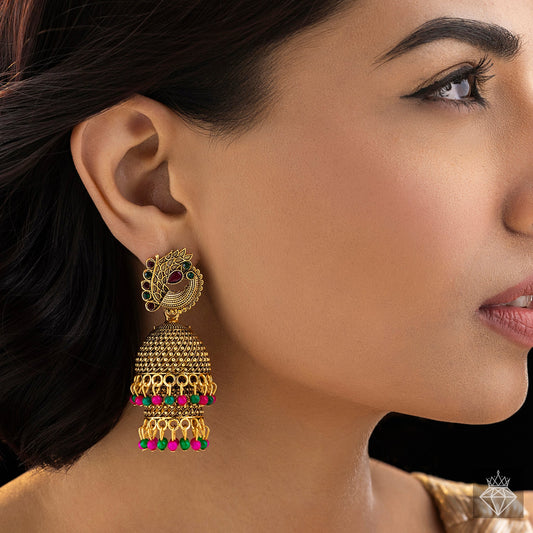 Layered Jhumka Earrings