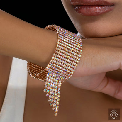 Crystal Bangle Bracelet (Adjustable Size)