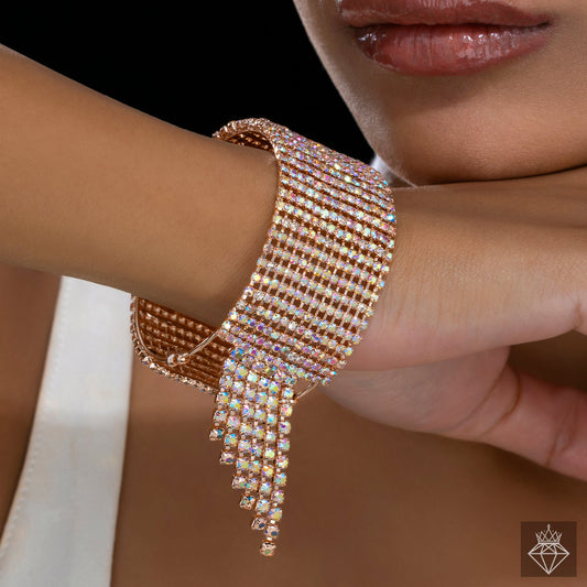Crystal Bangle Bracelet (Adjustable Size)