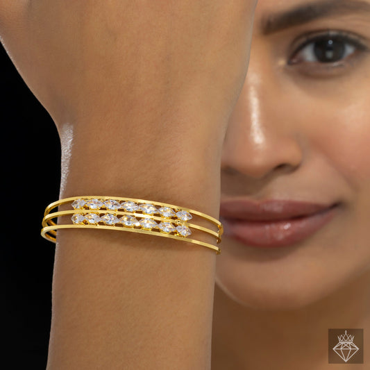 Crystal Double Line Bracelet (Adjustable Size)