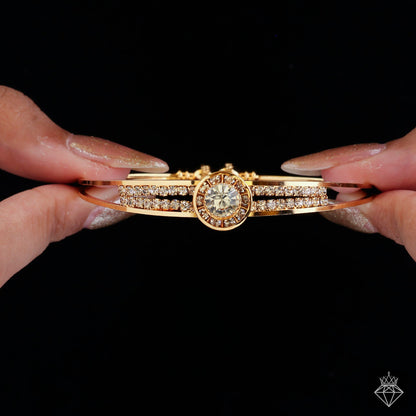 Crystals Bangle Bracelet (Adjustable Size)