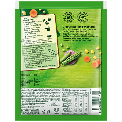 Knorr Mixed Vegetable Soup - No Added Preservatives, 40 g