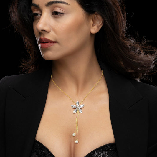 Crystal Flower Necklace