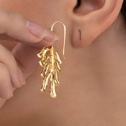 Leafy Branch Dangle Earrings