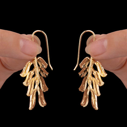 Leafy Branch Dangle Earrings