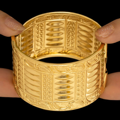 Ethnic Broad Bangle Bracelet (Adjustable Size)