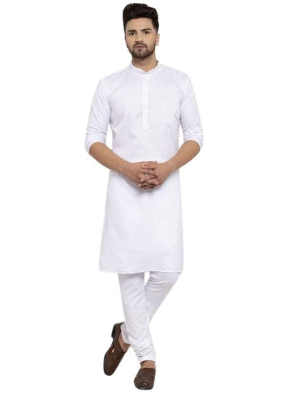Luxrio Kurta for Men Cotton Blend Long Solid Straight Fit