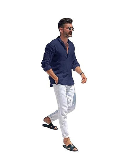 Bellstone Men's Solid Regular Fit Dress Shirt