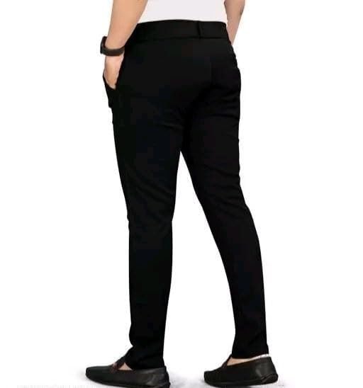 LOOM Men's Solid Lycra Slim Fit Stretchable Casual