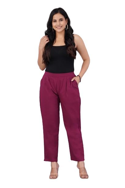 VENITYWAVE Women's High Waist Cotton Straight