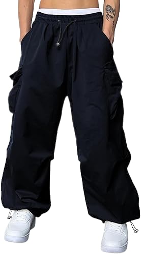 AREAL FASHION Men's Cargo parashuit Trousers