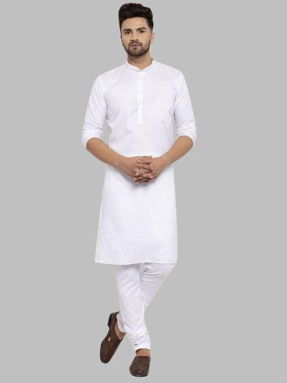 Luxrio Kurta for Men Cotton Blend Long Solid Straight Fit