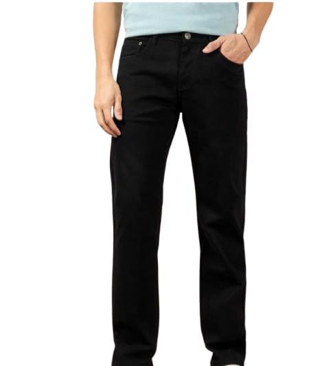 Heeejns Slim Men Black Jeans