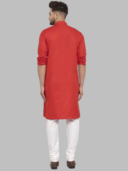 Luxrio Kurta for Men Cotton Blend Long Solid Straight Fit