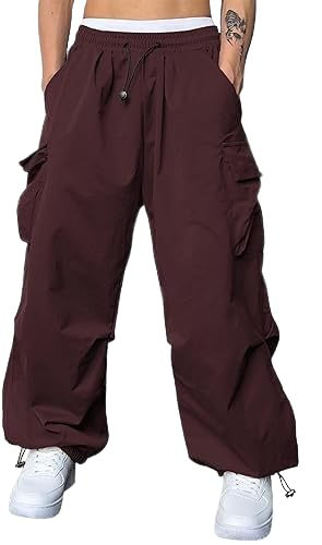 AREAL FASHION Men's Cargo parashuit Trousers