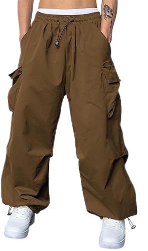 AREAL FASHION Men's Cargo parashuit Trousers